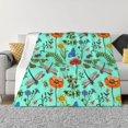 thumbnail image 3 of Throw Blanket for Couch, Dragonfly Butterfly Flower Super Soft Fuzzy Comfy Warm Throw Blanket, Cuteness Lightweight Cozy Plush Flannel Blanket & Throws for Sofa and Bed All Season, 3 of 5