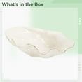 thumbnail image 5 of Large Ceramic Shell-Shaped Decorative Bowl with Gold Trim, White Porcelain Centerpiece for Coffee Table, Fruit Candy Dish for Home or Office, Elegant and Functional Table Decor, 5 of 5