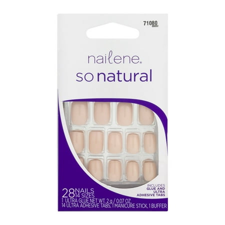 Nailene So Natural Nails 71080 - 28 CT (Best Nail Glue For Natural Nails)