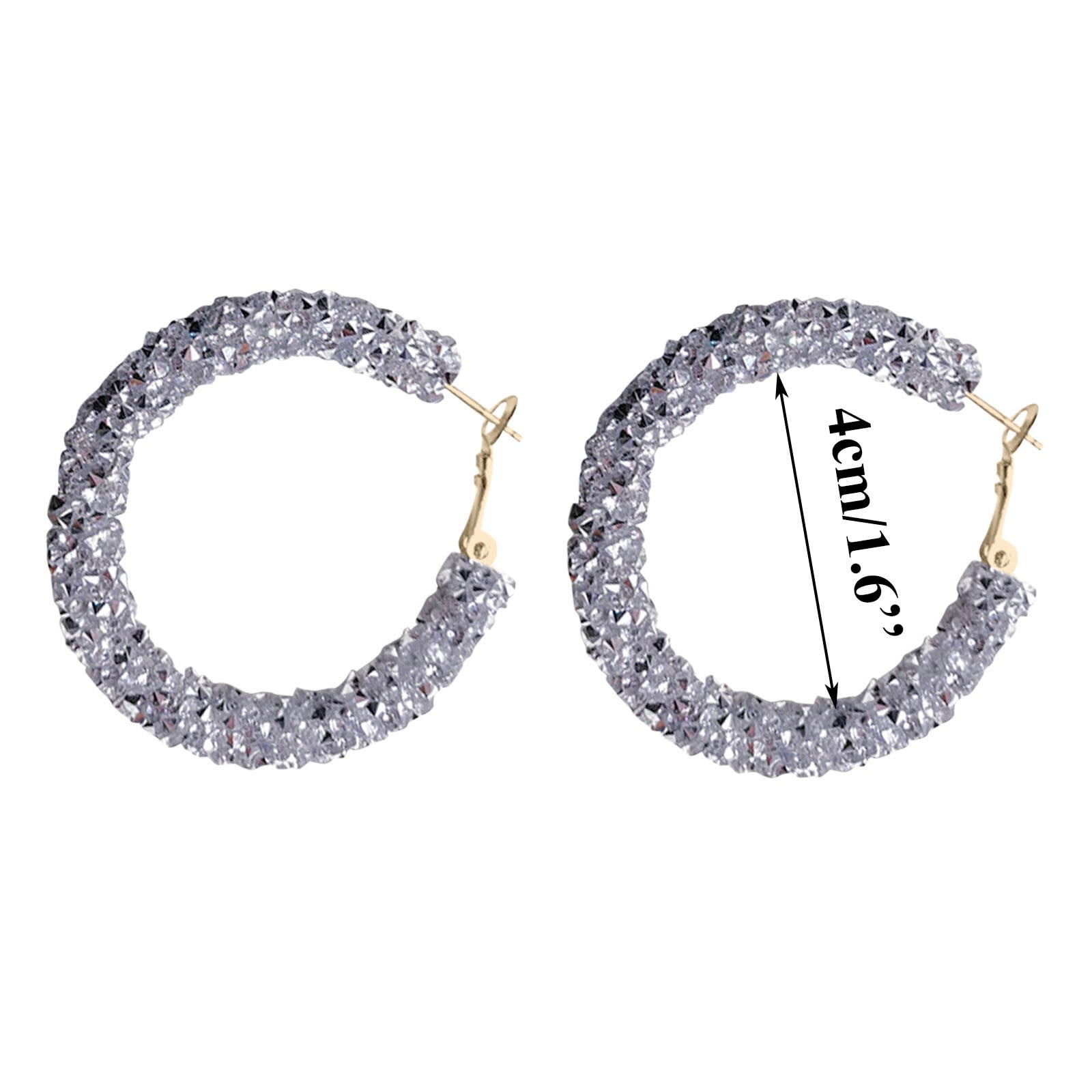 square hoop earrings with rhinestone black lozenge wholesaler |  accessoiresengros.com