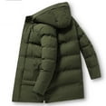 thumbnail image 4 of Hfyihgf Padded Jacket for Mens Big & Tall Casual Long Qulited Puffer Coat Thick Winter Windproof Thermal Full Zip Hooded Parka Outwear(Green,3XL), 4 of 4