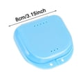 thumbnail image 3 of HLONK Retainer Case with Vent Holes 2 Pack Mouth Guard Case with Tight Snap Closure Denture Storage Container for Invisalign Aligners Night Guards Pink and Blue Retaine, 3 of 4