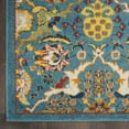 thumbnail image 3 of 7' X 10' Blue Floral Power Loom Area Rug, 3 of 5
