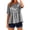 Black, variant on 2026 Cotton Blend Elbow Sleeve Crewneck Tee Loose Fit Texture Casual Ruched Elegant Tops for Women Trendy Outdoor Shirts