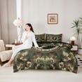 thumbnail image 4 of Erosebridal Abstract Camouflage P Bedding Comforter Set 7-Piece,Kids Teens Vintage Green Camo King Bedding Sets,Black Reversible, 4 of 6