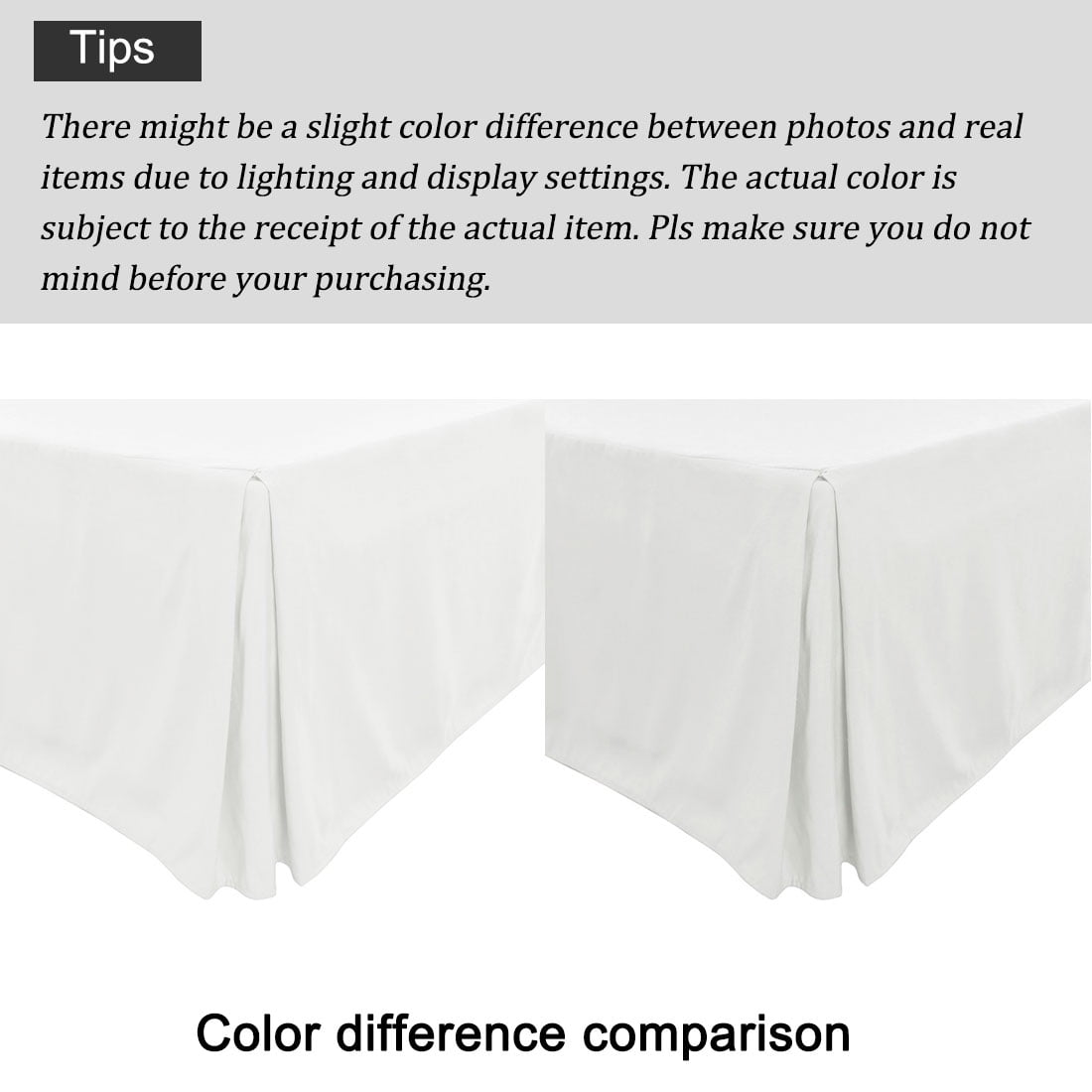 Unique Bargains Solid Pleated Ruffle Bed Skirt 14" Drop Queen White