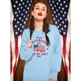 thumbnail image 2 of Independence Day Waving Flag Sweatshirt Women -Image by Shutterstock, Female 3X-Large, 2 of 4