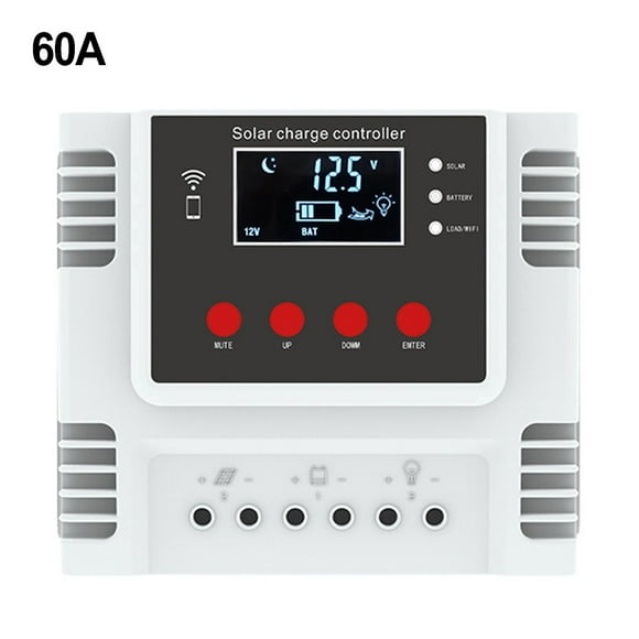 SPRING Solar Panel Charge Controller with Adjustable Settings and WiFi Access 60A