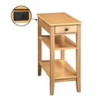 thumbnail image 1 of American Heritage One-Drawer End Table w/Charging Station in Caramel Wood Finish, 1 of 9