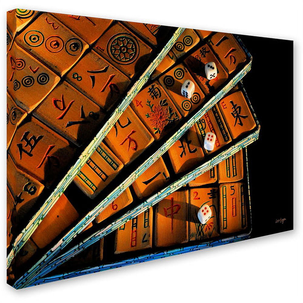 Trademark Fine Art "Mad For Mahjong" Canvas Art by Lois Bryan