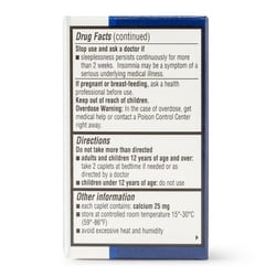 Equate Nighttime Sleep Aid Diphenhydramine HCl Caplets, 25 mg, 100 Count