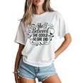 thumbnail image 2 of Women's T-Shirt She Believed She Could So Did Simplle Short Sleeve Casual Tee Classic Crew Neck T Shirt for Women White, XL, 2 of 7