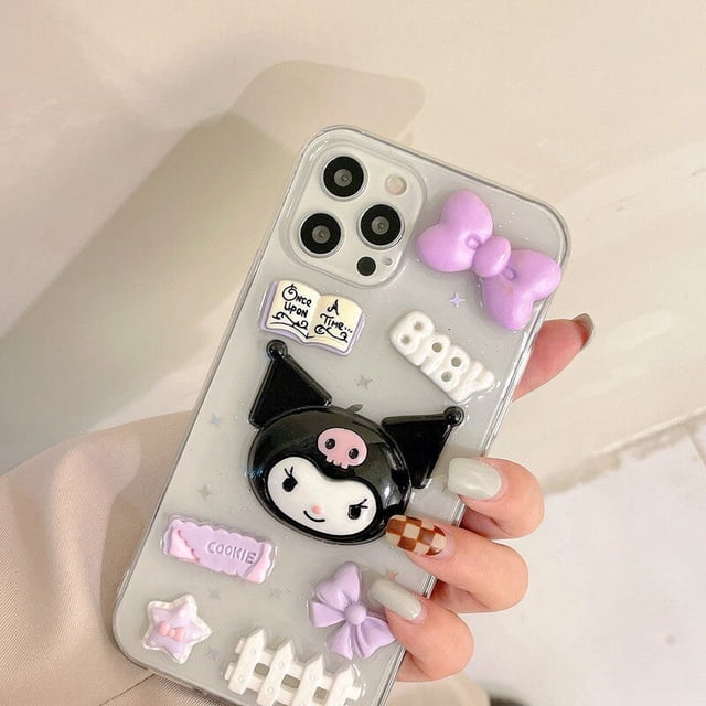 Kuromi-fundas estereoscópicas 3D para Samsung S22 Ultr S21 S20 FE A71 Note 20 Ultra Fivean unisex