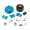 Blue, variant on Almencla RC Clutch Bell Shoes Bearings Gear Clutch Bell Set 81020 1/8 Replacement for HSP Portable Model RC Car Clutch Cup Assembly Blue