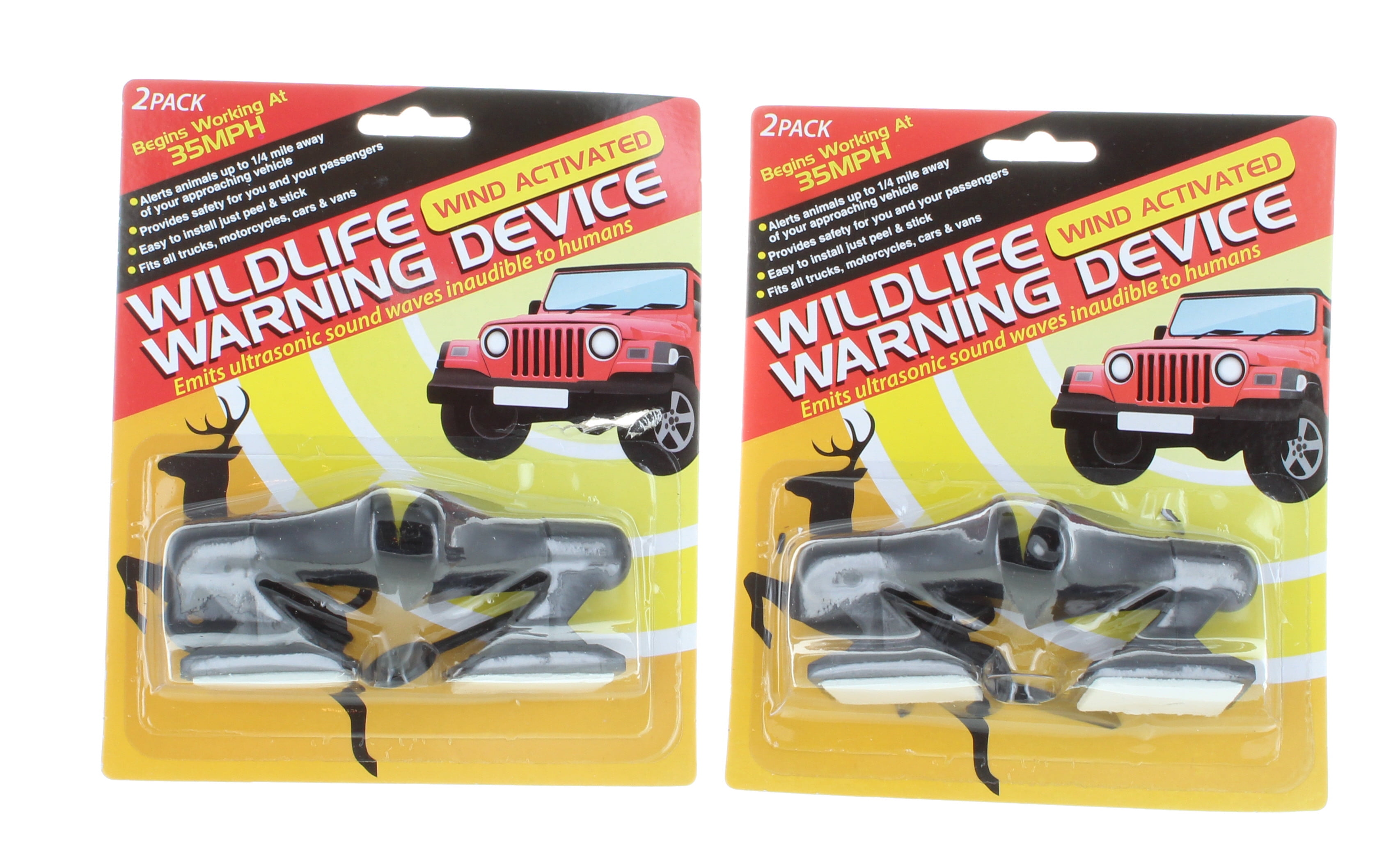 4 PIECE ULTRASONIC CAR DEER WARNING WHISTLE Auto Safety Save Animal Alert Device