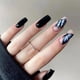 thumbnail image 3 of Uñas postizas de moda con diseño de leopardo, 24P, cobertura completa, puntas de Stiletto negro y marrón, pegamento para uñas artificiales francesas, 3 of 4