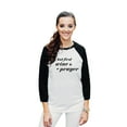 thumbnail image 2 of Thread Tank Wine And A Prayer Unisex 3/4 Sleeves Baseball Raglan White Black Small, 2 of 4