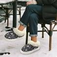 thumbnail image 6 of Psesaysky Women's White Skull Floral Print Fuzzy Slippers Thick Sole House Slippers for Women Indoor Warm House Bedroom Shoes, Size 9-10, 6 of 7