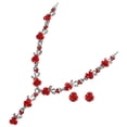 thumbnail image 5 of Here's an elegant and professional product description for your **Elegant Red Rose Pendant Necklace and Earrings Set**:\n\n \n\n**Elegant Red Rose, 5 of 5