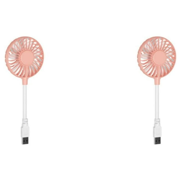 Yuarrent Ventilador Usb Recargable Silencioso Refrigeración Power Bank Mini Fans Verano para Rosa 2Conjunto