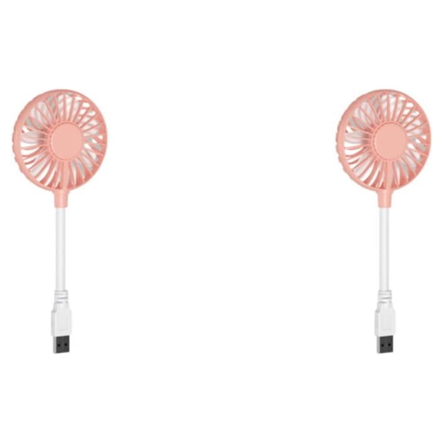 Cateissary Ventilador Usb Recargable Silencioso Refrigeración Mini Plug Fans Outdoor Rosa 2Conjunto
