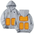 thumbnail image 4 of ATOGUTA Kids Electric Heated Hoodies Zip Up Electric Heating Sweatshirt Fleece Lined Winter Thermal Heated Jackets with No Battery Size 4T-13 Gray, 4 of 6