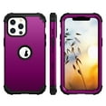 thumbnail image 2 of Dteck Case for Apple iPhone 13 Pro Max 6.1-inch,Shockproof Rubber Case 3-Layer Protection Armor Hybrid Hard Phone Back Cover for iPhone 13 Pro Max,Purple, 2 of 6