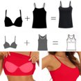 thumbnail image 3 of Tbopshirt Undershirts for Women Plus Size Maternity Shapewear Adjustable Spaghetti Strap Camisole with Built in Padded Bra Adjustable Strap Sleeveless Tank Top, 3 of 8