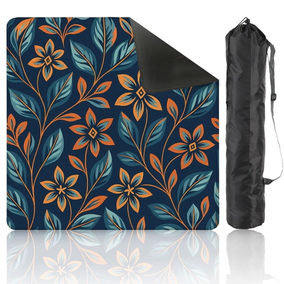 Mahjong Mat 31.5" x 31.5" Colorful floral Anti-Slip and Noise Reduction Symmetry Design Mahjong Tiles Table Cover for Dominoes Poker Card Board and Tile Games