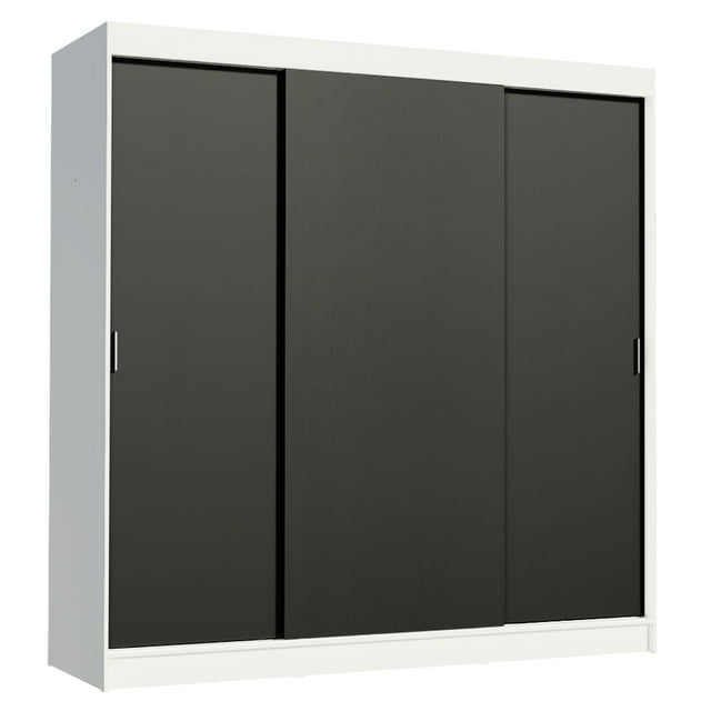Ropero Closet Madesa Reno 3 Puertas Corredizas BN