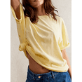 thumbnail image 2 of Komoo Oversized Tshirts for Women Short Sleeve Crewneck Basic Boyfriend Tees Summer Casual Tshirt, 2 of 5