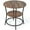 Oak, variant on Gymax 2-Tier Side Table Compact Round Metal Frame Coffee Table w/ Open Shelf Brown