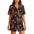 thumbnail image 1 of Sdmnsg-T Chicken And Rooster Women Pajama Set Short Sleeve Comfy Pjs Sets 2 Piece Lounge Set, 1 of 8