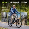 thumbnail image 5 of VIPDRIVE Electric Bike for Adults, 24'' 750W Peak Ebike, 48V 7.8AH Removable Battery，Up to 40 Miles 20MPH Electric Mountain Bike，Front Fork Suspension，UL2849, 5 of 7