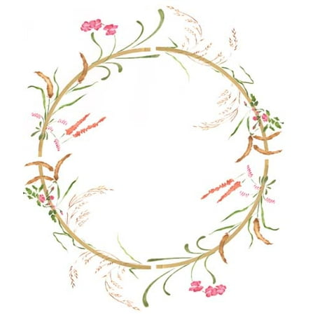 Wild Flower Ceiling Medallion Wall Stencil Sku 3458 By Designer