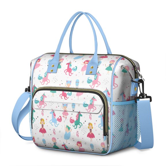 Fairy Tale Princess Unicorn Pattern Womens Lunch Box for Work,Insulated Large Lunch Bag for Tween and Teen,Loncheras Para Mujer,Leakproof Adult Lunch Bag for Work,Beach,Travel,Picnic,Camping