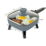 MyMini Electric Skillet ، 7 بوصة ، رمادي