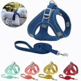 thumbnail image 1 of Small Medium Large Dog Warning Reflective Harness Padded Vest And Front Nylon Lead Adjustable Chest Strap Safety-navy/l, 1 of 4