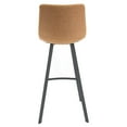 thumbnail image 5 of LeisureMod Elland Modern Upholstered Leather Bar Stool With Iron Legs & Footrest Set of 2, 5 of 8