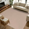 thumbnail image 3 of Brown Area Rugs 5x8 for Living Room, Farmhouse Solid Brown Color Modern Art Non Slip Washable Rug Runner, Low Pile Indoor Floor Carpet Mat Bathroom Rugs for Bedroom, Kids Room, 3 of 9