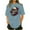 Blue(Style 187), variant on Womens Plus Size Tshirt Graphic Tees Crew Neck Summer Short Sleeve Loose Fit Tops