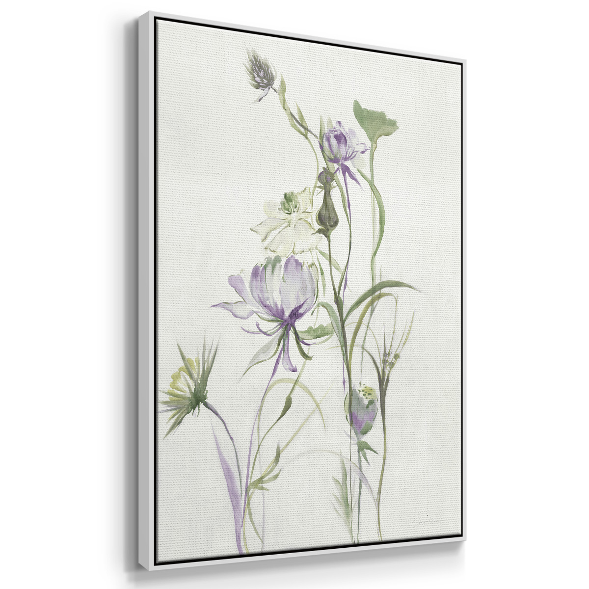 Late Summer Wildflowers II V30 Framed Premium Gallery Wrapped Canvas - Ready to Hang