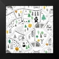 thumbnail image 2 of Zaman, Farida 12x12 Black Modern Framed Museum Art Print Titled - Neighborhood Pals Pattern II, 2 of 5