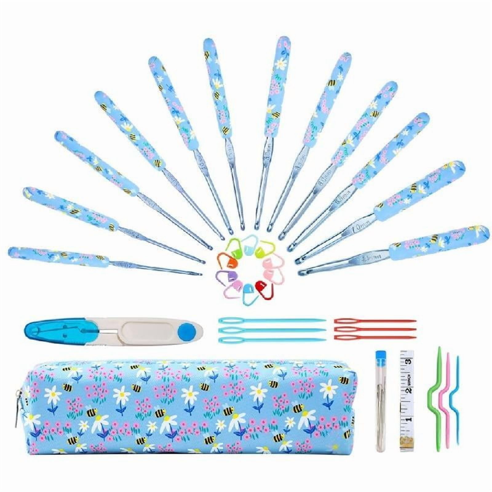 9/12Pcs Ergonomic Handle Crochet Hook for Beginner Crochet Knitting Weaving