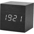 thumbnail image 1 of Alarm Clock LED Clock 3 Levels Brightness Modern Cube Clock Temperature Display Black, 1 of 5