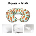 thumbnail image 4 of Daiia Cartoon Carrot Pattern Travel Pillow 100% Pure Memory Foam Travel Neck Pillow, Airplane Pillow U-Shaped Neck Pillow Ergonomic Travel Pillow, 4 of 8