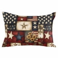thumbnail image 2 of American Flag Throw Pillow Covers, Texas Star Farmhouse Sunflowers Blue Red Soft Breathable Pillow Cases with Invisible Zipper for Sleeping, Standard Pillowcases for Couch Bed Sofa Chair 20x26 Inches, 2 of 6