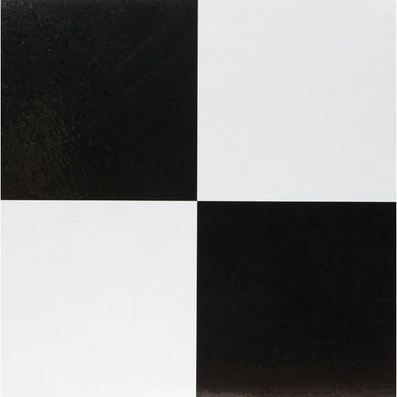 Home Impressions Checkerboard Tile 12 In x 12 In Vinyl Floor Tile 45 Sq