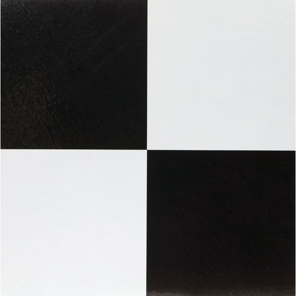 Home Impressions Checkerboard Tile 12 In x 12 In Vinyl Floor Tile 45 Sq