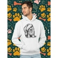 thumbnail image 2 of Corgi Pup W Santa Hat Hoodie Men -Image by Shutterstock, Male Small, 2 of 4